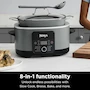 Miniatura de Ninja MC1001 Foodi PossibleCooker PRO 8.5 Quart Multi-Cooker, Sea Salt Grey, with Glass Lid & Integrated Spoon, Nonstick Oven Safe Pot