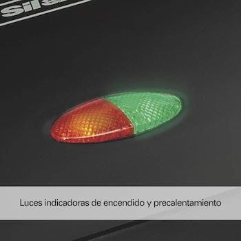 Imagen 5 de Proctor Silex Prensa para Panini y Parrilla Compacta, Negra, Modelo 25440, Superficie de Cocción 451.61 cm², Capacidad para 2 Sándwiches Gruesos, Dimensiones 25.9 cm Profundidad x 29.7 cm Ancho x 9.9 cm Altura