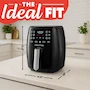 Miniatura de Gourmia GAF686 Freidora de Aire Digital 6 Qt (5.6 L) Capacidad Familiar Color Negro