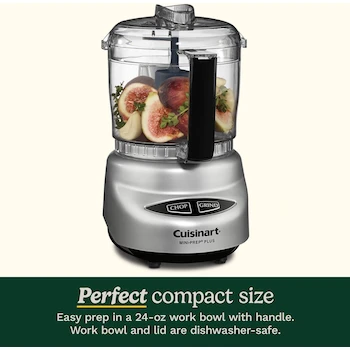 Imagen 4 de Cuisinart Mini-Prep Plus Procesador de Alimentos DLC-2ABC Cromo Cepillado 3 Tazas (24 oz)
