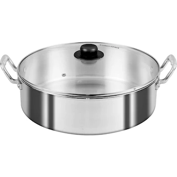 Imagen 4 de Vasconia 4007275 Brasero de Aluminio Color Plata con Tapa de Vidrio, Tamaño Grande 13.3 Pulgadas, Dimensiones 38.1 x 30.48 x 25.4 cm