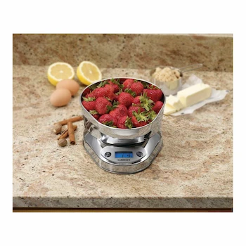 Imagen 2 de Báscula de Cocina Digital Cuisinart Precision Chef Bowl KML-KO3B con Tazón Acero Inoxidable Removible Plata 5 kg / 11 lb