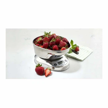 Imagen 3 de Báscula de Cocina Digital Cuisinart Precision Chef Bowl KML-KO3B con Tazón Acero Inoxidable Removible Plata 5 kg / 11 lb