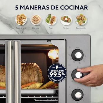 Imagen 4 de Oster Horno Eléctrico con Freidora de Aire 35 L Gris TSSTTV35FDMAFNS-1MX
