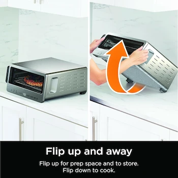 Imagen 2 de Ninja Flip Tostador Horno y Freidora de Aire 8 en 1 Gran Capacidad Abatible Acero Inoxidable SP151