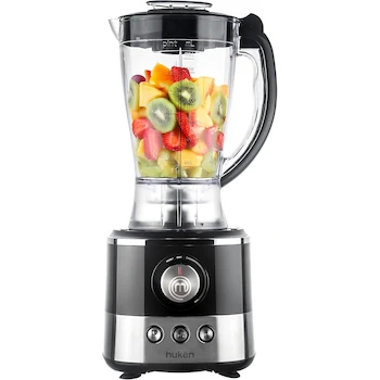 Imagen 5 de Hukën x MasterChef Sistema de Cocina Chef Deluxe, Modelo MK-BSY-650, Color Negro, Acabados de Acero Inoxidable, Capacidad Jarra Licuadora 1.75L, Tazón Procesador 1.2L, Dimensiones 19x19x44 cm