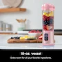 Miniatura de Ninja Blast Batidora Portátil Sin Cable, 18 Onzas, Licuadora Personal para Batidos y Smoothies, Color Rosado, Modelo BC151PK, Capacidad 532 ml, Dimensiones 3.54 pulg D x 3.54 pulg W x 10.71 pulg H