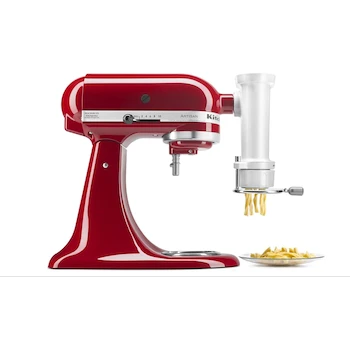 Imagen de referencia para KitchenAid KSMPEXTA Gourmet Pasta Press Attachment with 6 Interchangeable Pasta Plates for Stand Mixers, Acero Inoxidable, Dimensiones 14.5L x 12.2An x 21.3Alt cm, Peso 2.7 Libras