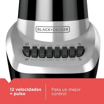 Imagen 3 de Black+Decker Licuadora FusionBlade BL1120SGM con Jarra de Vidrio 1.4 Litros Color Plata