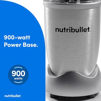 Imagen 4 de NutriBullet NB9-1301S Pro 900W 13 Piezas Licuadora Extractor Plata Plateado