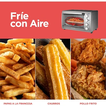 Imagen 3 de Black+Decker Horno Eléctrico Freidora de Aire 3 en 1 con Rostizador TO4315SS-LA Gris Acero Inoxidable