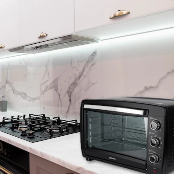 Imagen 2 de Horno Tostador DAEWOO DOT-1666 Color Negro Capacidad 40 Litros Dimensiones 38 cm Profundidad x 53 cm Ancho x 36 cm Alto