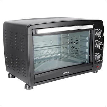 Imagen 4 de Horno Tostador DAEWOO DOT-1666 Color Negro Capacidad 40 Litros Dimensiones 38 cm Profundidad x 53 cm Ancho x 36 cm Alto