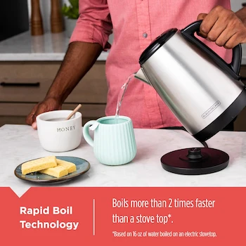 Imagen 4 de BLACK+DECKER KE1700SD Hervidor Eléctrico Inalámbrico de 1.7 Litros en Acero Inoxidable