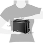 Miniatura de Elite Gourmet ECT1027B Tostador Negro de 2 Rebanadas con Ranuras Extra Anchas de 1.25 Pulgadas, Dimensiones 5.75 x 9.25 x 6.25 Pulgadas