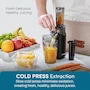 Miniatura de Elite Gourmet EJX600 - Exprimidor Lento de Masticación Compacto y Pequeño que Ahorra Espacio, Extractor de Jugo Prensado en Frío, Color: Gris Carbón, Capacidad de Taza: 16 Onzas, Tamaño: 8.3 cm Ancho x 8.3 cm Profundidad x 30.5 cm Alto