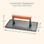 Miniatura de Cuisinart CGPR-221 Cast Iron Grill Press with Wood Handle, 2.8 Pounds