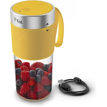 Imagen de referencia para T-fal Licuadora Portátil Lightmix BL1C02X0, Vaso de 300ml, Color Amarillo