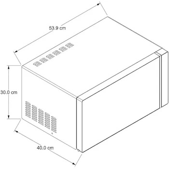 Imagen 2 de Horno de Microondas Whirlpool Independiente de Plástico Negro, Modelo WM-1811B, Capacidad 1.1 Pies Cúbicos / 30 L, Dimensiones 43 x 56 x 32 cm, Peso 17.7 kg