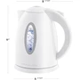 Miniatura de Ovente KP72W Hervidor Eléctrico Sin Cable, 1.7 Litros, Color Blanco