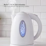 Miniatura de Ovente KP72W Hervidor Eléctrico Sin Cable, 1.7 Litros, Color Blanco