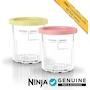 Miniatura de Ninja XSKPNTLD2 CREAMi - Pintas y tapas de lujo de 24 oz, paquete de 2, compatibles con fabricantes de helados Ninja Creami Deluxe de la serie NC500, tapas de coral y amarillo