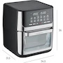 Miniatura de Hukën x MasterChef Horno + Freidora de Aire BAKE N’ FRY 12 L con Panel Touch Doble Pantalla LED, Puerta Desmontable, Ventana con Luz, 5 Accesorios y Recetario