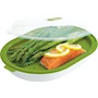 Miniatura de Good Cook Vaporizador para Microondas - Vaporera de Verduras y Pescado con Tapa Transparente y Ventilación Ajustable - Modelo 20146 - Capacidad Familiar