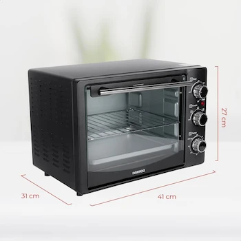 Imagen 3 de DAEWOO Horno Tostador 20 L DOT-1657 con Puerta de Vidrio Templado