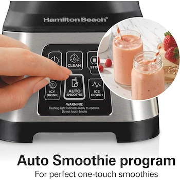 Imagen 4 de Licuadora Hamilton Beach Smoothie Smart Modelo 56208 con Jarra de Vidrio 1.2 L Color Plateado Acero Inoxidable