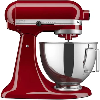 Imagen de referencia para KitchenAid Batidora de Pedestal Deluxe de 4.5 Cuartos con Cabezal Inclinable - Rojo Imperio, Modelo KSM97ER, Capacidad 4.5 Cuartos (4.2 L), Serie Deluxe, Dimensiones 36 x 22 x 42.7 cm