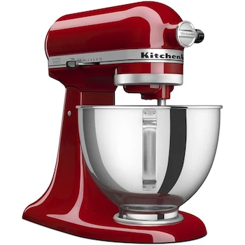 Imagen 3 de KitchenAid Batidora de Pedestal Deluxe de 4.5 Cuartos con Cabezal Inclinable - Rojo Imperio, Modelo KSM97ER, Capacidad 4.5 Cuartos (4.2 L), Serie Deluxe, Dimensiones 36 x 22 x 42.7 cm