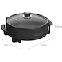 Miniatura de Hukën x MasterChef Sartén Eléctrico GRILL+ Desmontable 30 cm, Modelo MK-EG-D30, Color Negro, Dimensiones 34,8 x 34,5 x 12,5 cm