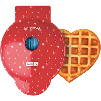 Imagen de referencia para DASH Mini Waflera Diseño Corazón Individual 10 cm Color Rojo