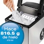 Miniatura de Hamilton Beach Máquina para Hacer Hielo Portátil de Encimera, Acabado Acero Inoxidable Negro, Modelo 86150, ASIN B07P769JJG, Capacidad 28 Libras, Dimensiones 34.29 x 24.77 x 33.02 cm, Peso 10.44 kg