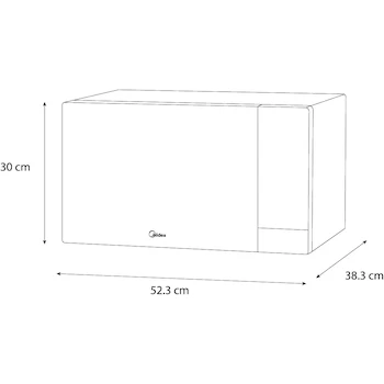 Imagen 2 de Horno de microondas Midea MMDX211S2MB Smart Eco 1.1 pies cúbicos (32L) Negro