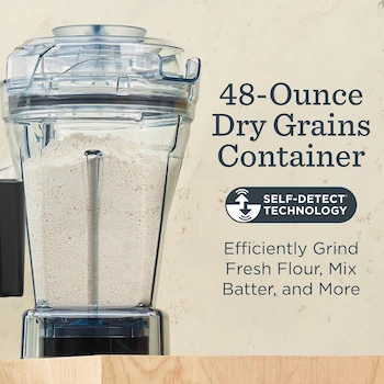 Imagen 3 de Vitamix 48-Ounce Dry Grains Container with SELF-DETECT Clear BPA-Free - Compatible with All Full-Size Vitamix Blenders