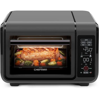 Imagen alusiva al producto Chefman EasyAir 15 Qt. Freidora de Aire y Horno de Encimera, Serie EasyAir, Modelo RJ50-15T, Color Negro, Capacidad 15 Qt, Capacidad para 4 Rebanadas, Dimensiones 15 x 16.8 x 11.4 pulgadas