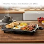 Miniatura de OVENTE - Plancha Eléctrica de Cocina para Interiores, 16 x 10 Pulgadas, Superficie Antiadherente, Color Negro, Modelo GD1610B, Serie GD1610
