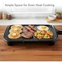 Miniatura de OVENTE - Plancha Eléctrica de Cocina para Interiores, 16 x 10 Pulgadas, Superficie Antiadherente, Color Negro, Modelo GD1610B, Serie GD1610