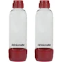 Miniatura de iSoda Drinkmate Carbonation Bottles (2 Pack) (1L, Red) 1 litro Rojo