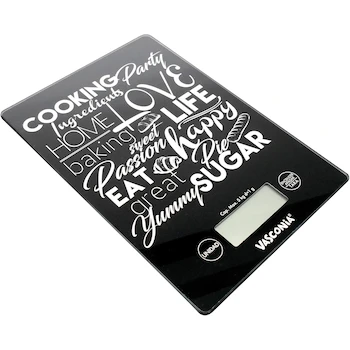Imagen 2 de Vasconia 4035353 Báscula Digital para Cocina de Vidrio Templado, Capacidad 5 kg, Color Negro