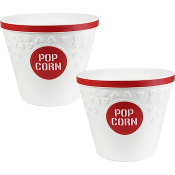 Imagen de referencia para Hutzler Tazones para Palomitas de Maíz, Juego de 2, Color Rojo, Capacidad 6 Cuartos, Diámetro Superior 9.5 Pulgadas, Diámetro Inferior 5.5 Pulgadas, Altura 8 Pulgadas, ASIN B01ADIZTWC