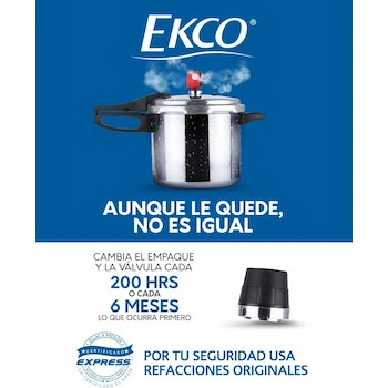 Imagen 3 de Ekco 13165 Válvula regulador para Olla Express Gourmet Plus, y Tendencias Classic de Aluminio, Color Negro