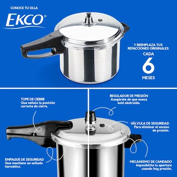 Imagen 5 de Ekco 13165 Válvula regulador para Olla Express Gourmet Plus, y Tendencias Classic de Aluminio, Color Negro