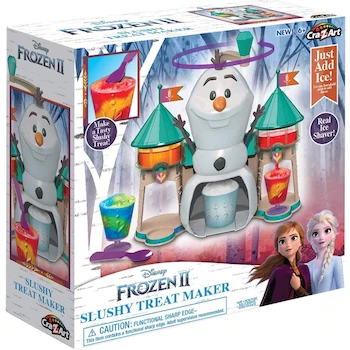 Imagen de referencia para Disney Frozen 2 Slushy Treat Maker de Cra-Z-Art - Máquina para Hacer Granizados con Unidad Slushy, Afeitadora de Hielo, Moldes para Cubos de Hielo, Cubeta, Vaso y Cuchara