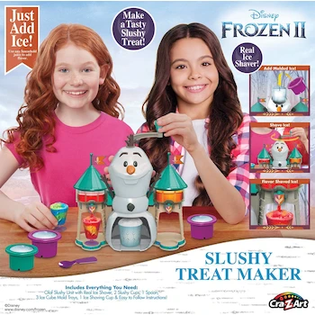 Imagen 3 de Disney Frozen 2 Slushy Treat Maker de Cra-Z-Art - Máquina para Hacer Granizados con Unidad Slushy, Afeitadora de Hielo, Moldes para Cubos de Hielo, Cubeta, Vaso y Cuchara