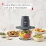 Miniatura de T-fal Procesador de Alimentos Choppeo, Con Vaso de Vidrio Borosilicato, Capacidad Útil 1 L, Color Gris, Modelo MB603BX0
