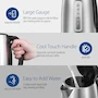 Miniatura de COMFEE' Hervidor Eléctrico de Acero Inoxidable, Hervidor Eléctrico y de Agua Caliente de 1,7 Litros, Inalámbrico, Modelo CKE06L1EBASK, Color Acero Inoxidable