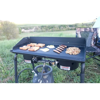 Imagen 2 de Camp Chef SG60 Deluxe Plancha Profesional de Acero Aleado Color Negro, Superficie de Cocción 14 x 32 Pulgadas, Dimensiones Totales 16 x 32 Pulgadas